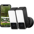 Eve Outdoor Cam 2-Pack Secure floodlight Camera, High Security &amp; Privacy (HomeKit Secure Video), 1080p, Night Vision, Wi-Fi (2.4 GHz), Motion Sensor, 2-Way Communication, People/pet/Vehicle Detection