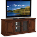 Leick Home 80360 Leaded Glass TV Stand For 65" TV's, Burnished Oak