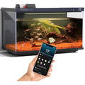 Smart Aquarium Fish Tank 5 Gallon Starter kit, Self Cleaning System Efficiency Filter 7 Color LED Lights Automatic Feeder Temperature Display Monitor HD UHA Glass Leak-Proof, Smart Control with Apps