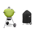 Weber Master-Touch 22" Charcoal Grill, Spring Green, with Cover
