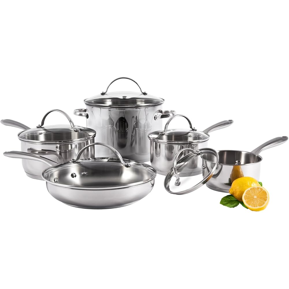 Starfrit Essentials 10 Piece Stainless Steel Cookware Set