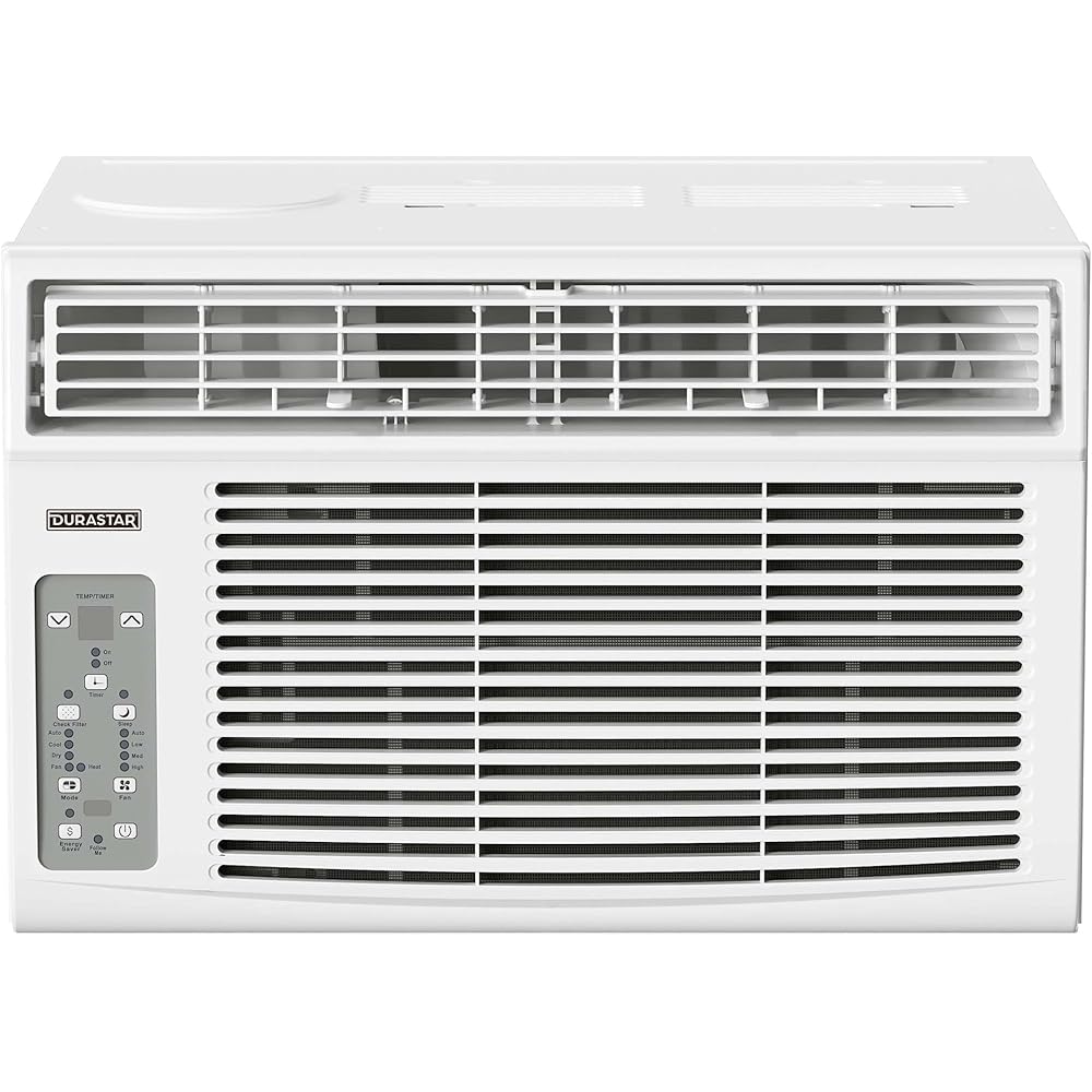 Durastar DRWHC122XNA1 12,000 BTU 230V Window Air Conditioner with 11000 BTU Supplemental Heating and Remote Control White