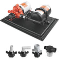SEAFLO 33-Series Water Pump and Accumulator Tank System 12V DC, 3.0 GPM, 45 PSI, 0.2 Gallon Tank Reduces Cycling For Marine, Boat, RV, Off-Grid Applications4-Year Warranty! CE &amp; RoHS Certified