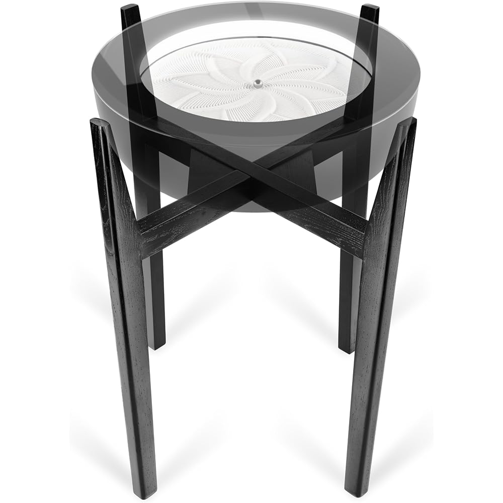 Homedics Drift Sandscape Solid Wood Sand Table Stand 16” Compatible drift 16”, ST-300-BK and ST-300-CE, Black Walnut (Stand Only, Drift Sold Separately)