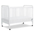DaVinci Jenny Lind 3-in-1 Convertible Baby Crib GREENGUARD Gold Certified Portable Crib Convertible Crib to Toddler Bed and Daybed 4 Adjustable Heights Easy to Assemble White Wooden Crib