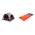 Coleman Skylodge Instant Setup 4/6/8/10/12 Person Camping Tent Bundle with Kompact 20°F/30°F/40°F Rectangular Sleeping Bag