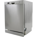 West Bend WB120BDWVSS Dishwasher 24-Inch Built in with 3 Wash Options and Automatic Cycles, Stainless Steel Construction with Electronic Control LED Display, Low Noise Rating, 57 dBA, Metallic