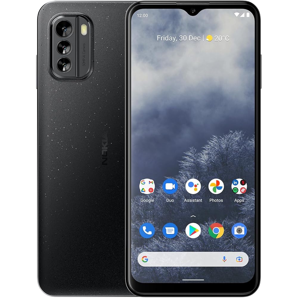 Nokia G60 5G | Android 14 | Dual SIM | Unlocked Smartphone | 6/128GB | 6.58-Inch Screen | 50MP Triple Camera | Pure Black