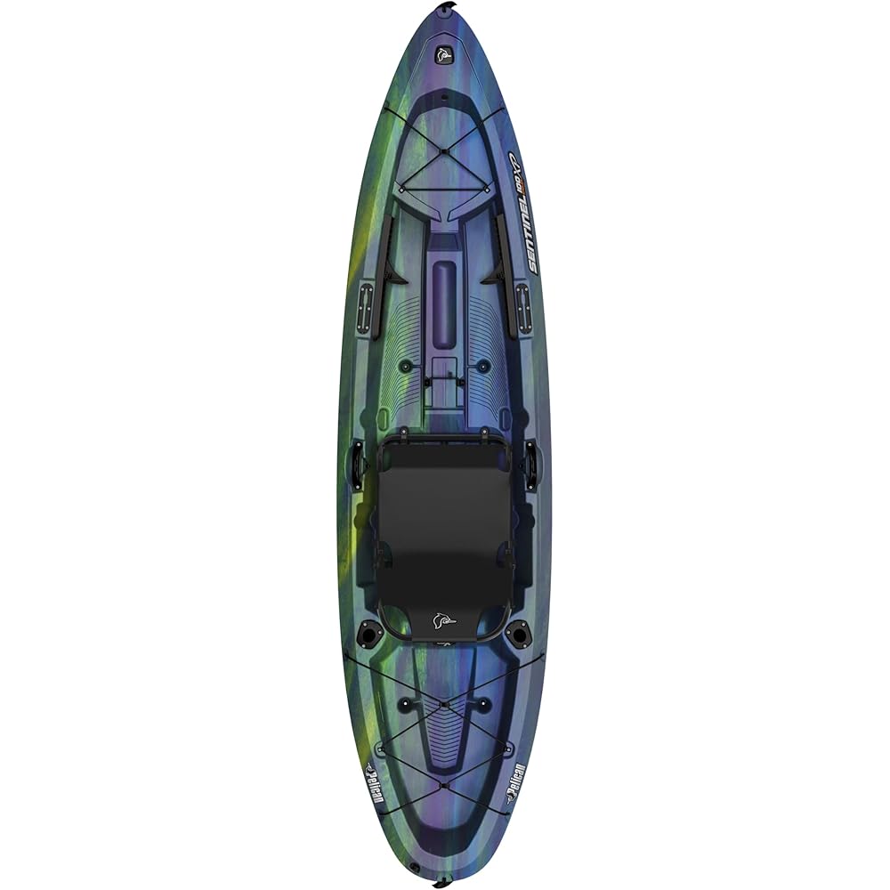 Pelican Sentinel 100XP Angler Sit on top Fishing Kayak Iris Lightweight Ergocast XP™ Seating System 10 ft
