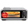 Kitchen Elite 15 in 1 Digital Toaster Oven Air Fryer Combo with Touch Panel and 12 Inch Pizza Capacity, Stainless Steel, Silver