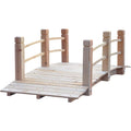 Outsunny Fir Wood Garden Bridge Arc Walkway with Side Railings for Backyards, Gardens, and Streams, Natural Wood, 60" x 26.5" x 19"
