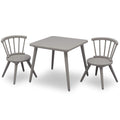 Delta Children Windsor Kids Wood Table Chair Set (2 Chairs Included) Ideal for Arts &amp; Crafts, Snack Time, Homeschooling, Homework &amp; More, Greenguard Gold Certified, Grey