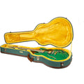Crossrock Master Series 335 Style 6-String Semi-Hollow Electric Guitar Case | Malachite Blue Tweed Exterior, Re-Engineered Wooden Shell, Leather Handle &amp; Gold Velvet Interior