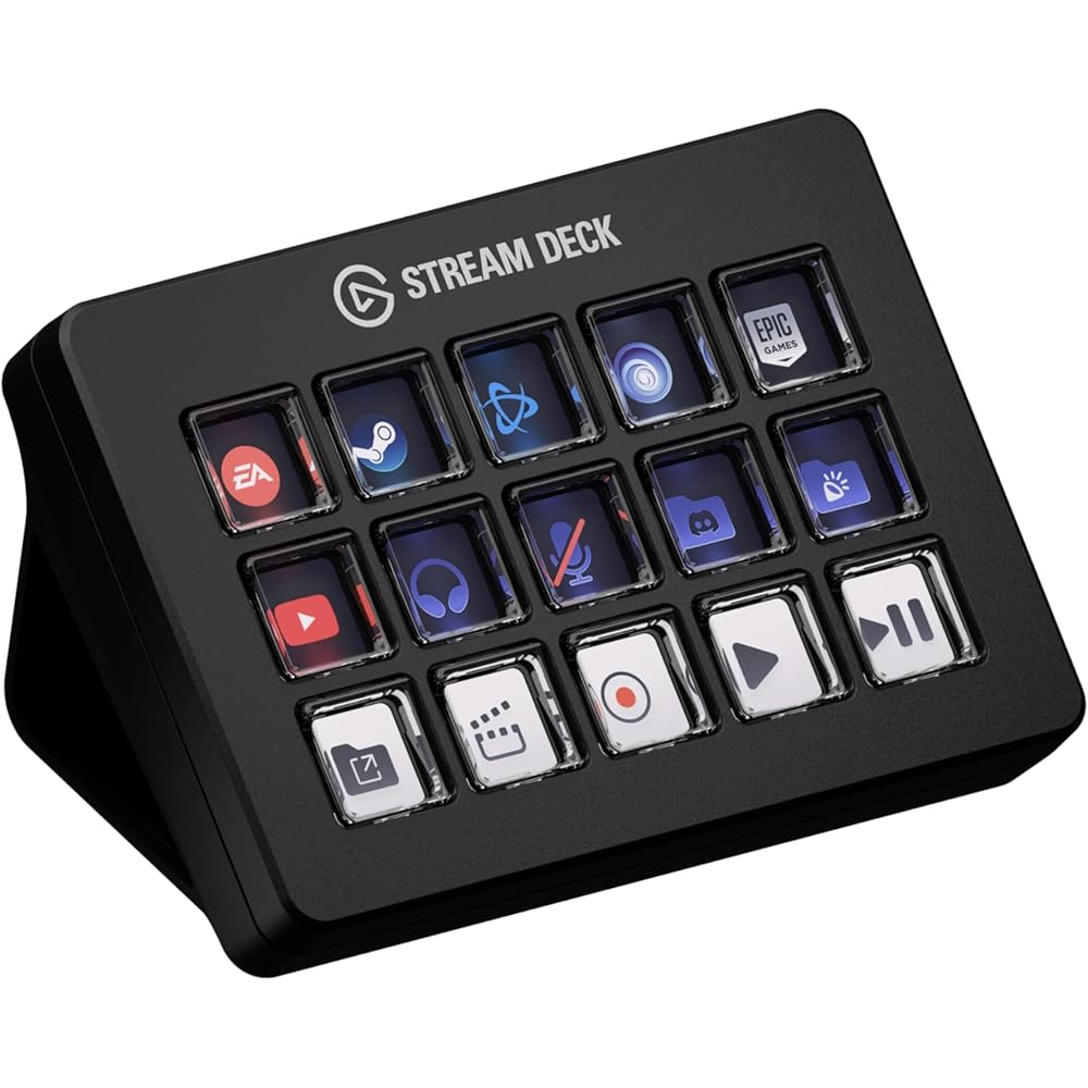 Elgato Stream Deck Scissor Keys—Workflow Controller with Customizable Macro Keys for OBS, Twitch, Discord, Teams, Photoshop, and More—Windows 10, MacOS 13 or Later