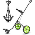 JOVIAL 2 Wheel Golf Push Pull Cart Lightweight, Foldable, Collapsible, Caddy Accessories, Golf Bag Storage with Deluxe Scorecard Holder, Adjustable Handle, Aluminium Frame, Compact Design for Travel