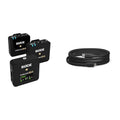 RØDE Wireless Go II Dual Channel Wireless System with Built-in Microphones with Analogue and Digital USB Outputs &amp; RØDE SC19 1.5m USB-C to Lightning Accessory Cable (SC-19)