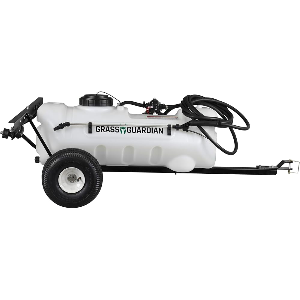 Grass Guardian 15 Gallon Trailer Broadcast Sprayer 1.1GPM, 7' Swath