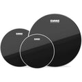 Evans Drum Heads Black Chrome Tompack, Rock (10 inch, 12 inch, 16 inch)
