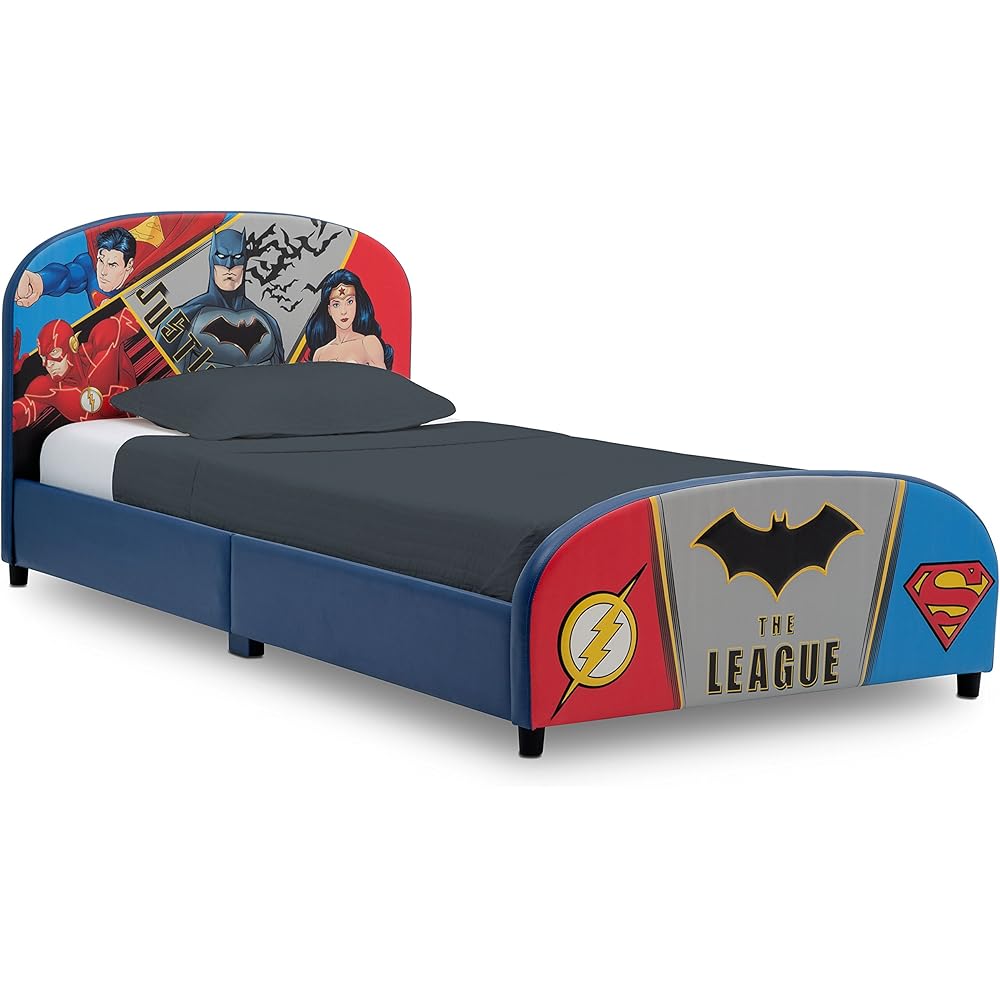 Delta Children Upholstered Twin Bed DC Comics Justice League