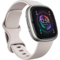 Fitbit Sense 2 Advanced Health and Fitness Smartwatch with Tools to Manage Stress and Sleep, ECG App, SpO2, 24/7 Heart Rate and GPS, Lunar White/Platinum, One Size (S &amp; L Bands Included)