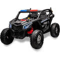 Two Seater 24V Kids Ride on UTV Car, Hetoy 4WD 300W Motors Powerful Electric Vehicle w/Remote Control, 4 Shock Absorbers, Leather Seats, Music and Lights, Electric Car for Kids, Black