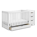 Graco REMI Convertible Crib &amp; Changer with Premium Foam Crib and Toddler Mattress White
