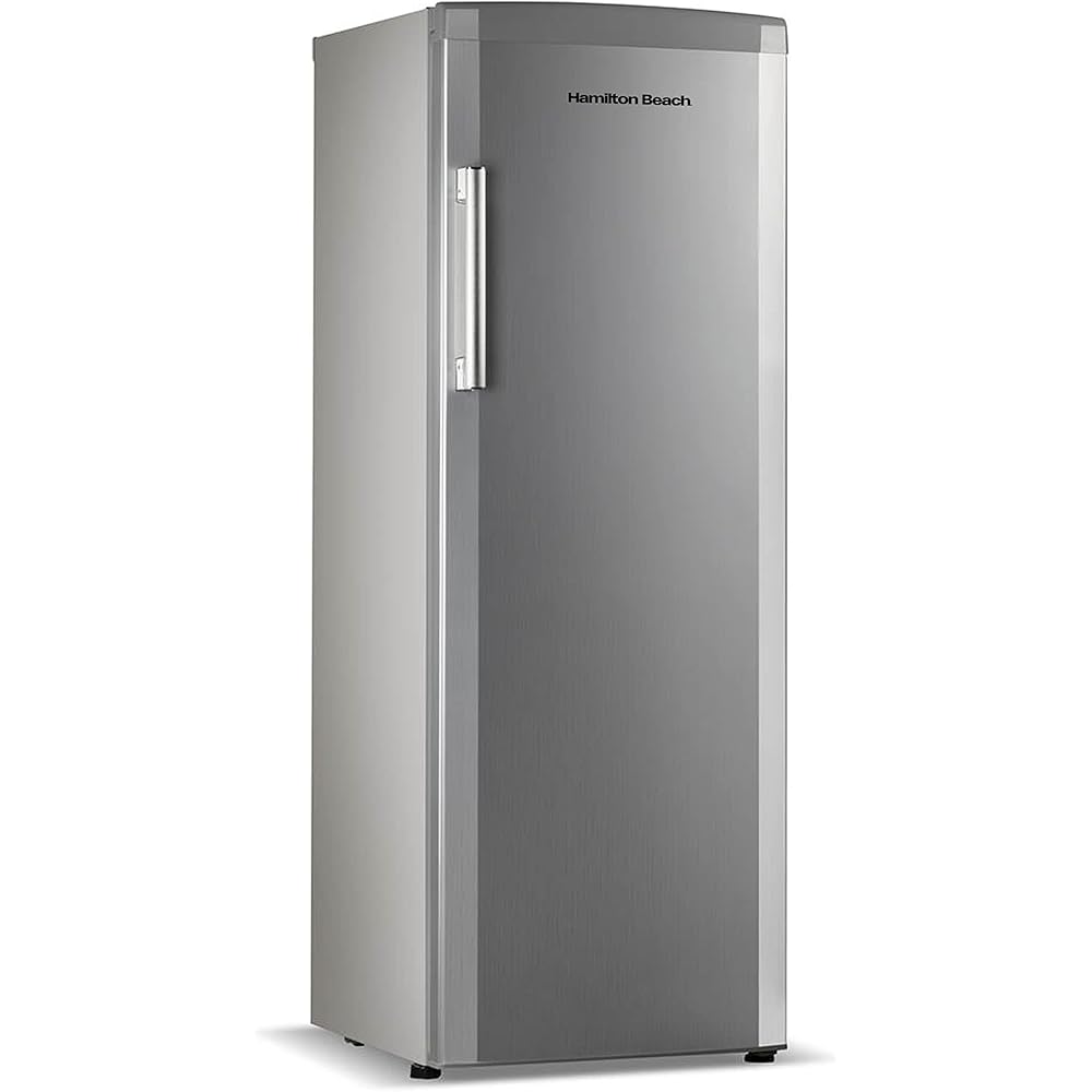 Hamilton Beach Upright Freezer, Deep Freeze, Stainless Steel Freezer with Drawer Compartments, 11 cu. ft. Freezer – 25”D x 23.6”W x 66.5”H