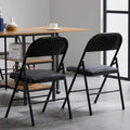 Simpli-Magic 6 Pack Black Padded Folding Chairs with Cushion – Durable Metal Foldable Chairs for for Indoor Outdoor Weddings, Parties, Backyard &amp; Office Events